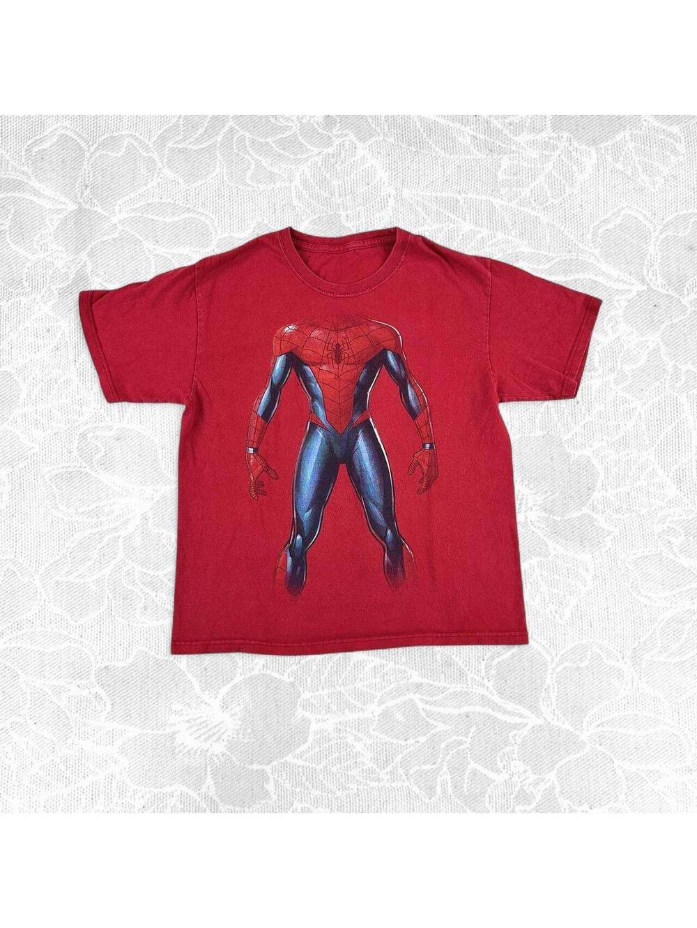 Spider-Man Full Body Bobblehead Graphic Red T-Shirt - Youth